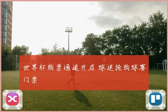 世界杯购票通道开启 球迷抢购球赛门票